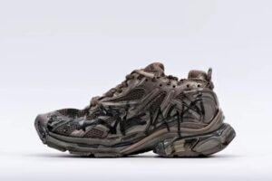 BALENCIAGA Graffiti Runner Sneakers in Mesh Nylon 2