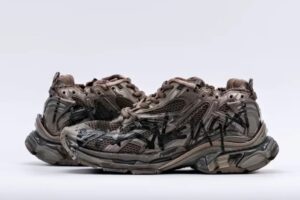 BALENCIAGA Graffiti Runner Sneakers in Mesh Nylon 3