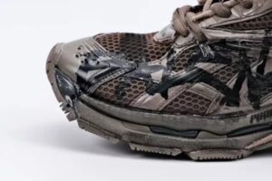 BALENCIAGA Graffiti Runner Sneakers in Mesh Nylon 5