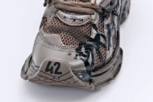 BALENCIAGA Graffiti Runner Sneakers in Mesh Nylon 7