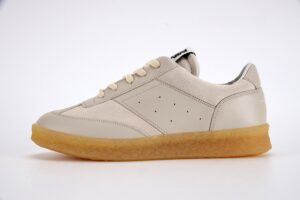 Maison Martin Margiela 6 Court Sneaker in Beige Leather