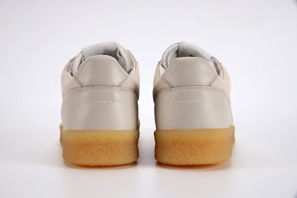 Maison Martin Margiela 6 Court Sneaker in Beige Leather 4