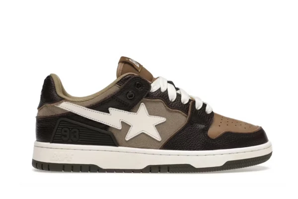 A Bathing Ape Bape SK8 Sta Brown Ivory 1