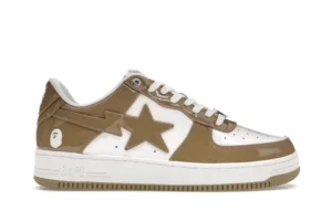A Bathing Ape Bape Sta Patent Leather White Khaki (2023)