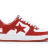 A Bathing Ape Bape Sta Patent Leather White Red 2023
