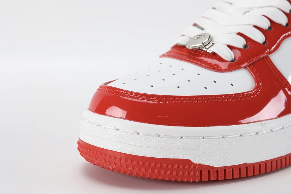 A Bathing Ape Bape Sta Patent Leather White Red Replica2023 05 18 at 04.34.00 4