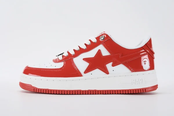 A Bathing Ape Bape Sta Patent Leather White Red Replica2023 05 18 at 04.34.00