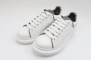ALEXANDER MCQUEEN LEATHER PLATFORM TRAINERS SNEAKERS GRAY WHITE00002