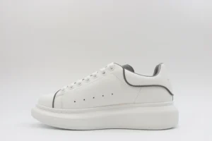 ALEXANDER MCQUEEN LEATHER PLATFORM TRAINERS SNEAKERS GRAY WHITE00003