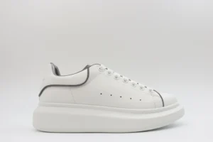 ALEXANDER MCQUEEN LEATHER PLATFORM TRAINERS SNEAKERS GRAY WHITE00004