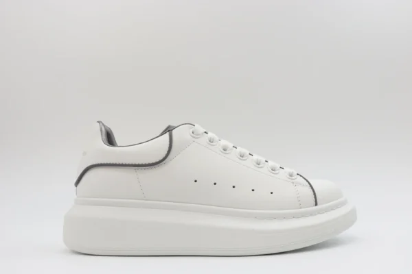 ALEXANDER MCQUEEN LEATHER PLATFORM TRAINERS SNEAKERS GRAY WHITE00004