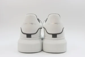 ALEXANDER MCQUEEN LEATHER PLATFORM TRAINERS SNEAKERS GRAY WHITE00005