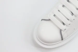 ALEXANDER MCQUEEN LEATHER PLATFORM TRAINERS SNEAKERS GRAY WHITE00007