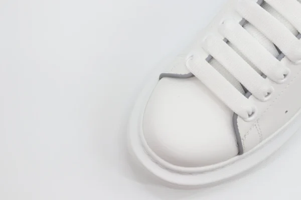 ALEXANDER MCQUEEN LEATHER PLATFORM TRAINERS SNEAKERS GRAY WHITE00007