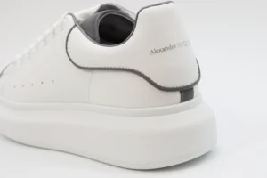 ALEXANDER MCQUEEN LEATHER PLATFORM TRAINERS SNEAKERS GRAY WHITE00009