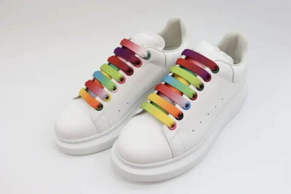 ALEXANDER MCQUEEN SHOW LEATHER PLATFORM TRAINERS SNEAKERS RAINBOW 00003