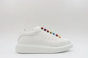ALEXANDER MCQUEEN SHOW LEATHER PLATFORM TRAINERS SNEAKERS RAINBOW 00004