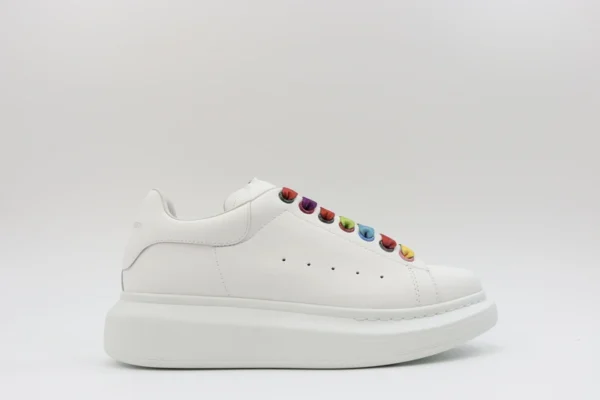 ALEXANDER MCQUEEN SHOW LEATHER PLATFORM TRAINERS SNEAKERS RAINBOW 00004