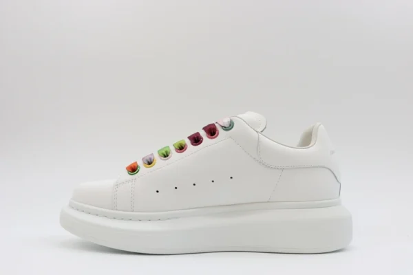 ALEXANDER MCQUEEN SHOW LEATHER PLATFORM TRAINERS SNEAKERS RAINBOW 00005