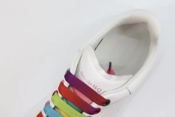 ALEXANDER MCQUEEN SHOW LEATHER PLATFORM TRAINERS SNEAKERS RAINBOW 00010