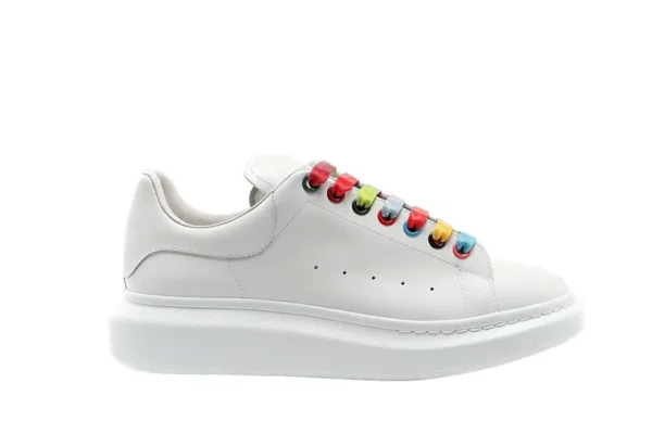 ALEXANDER MCQUEEN SHOW LEATHER PLATFORM TRAINERS SNEAKERS RAINBOW REPLICA 1