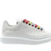 ALEXANDER MCQUEEN SHOW LEATHER PLATFORM TRAINERS SNEAKERS RAINBOW REPLICA
