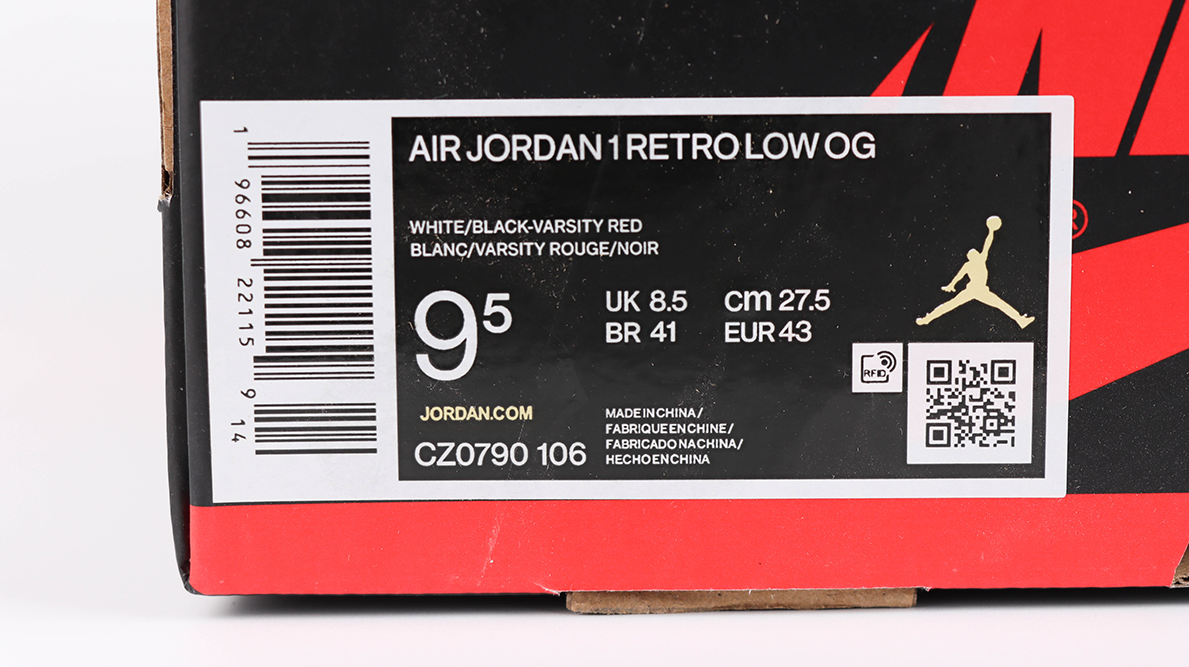 Air Jordan 1 Retro Low OG Black Toe Reps10