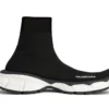 BALENCIAGA MENS 3XL SOCK RECYCLED KNIT SNEAKER IN BLACK