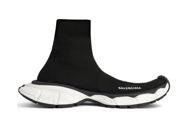 BALENCIAGA MENS 3XL SOCK RECYCLED KNIT SNEAKER IN BLACK