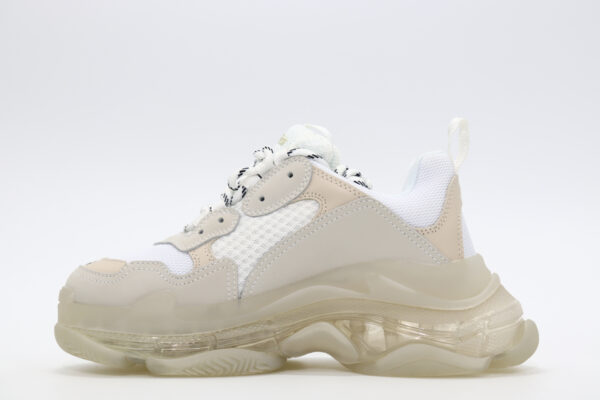 BALENCIAGA TRIPLE S CLEAR SOLE SNEAKER WHITE 5