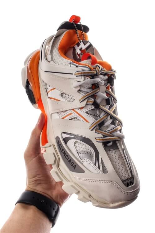 Balenciaga Sneaker Tess.s.Gomma MAILLE BLACK Grey orange3 1