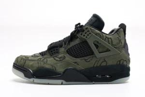 KAWS x Air Jordan 4 Retro Olive Black Reps1