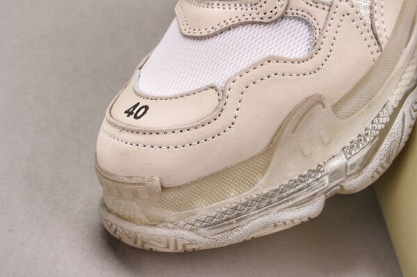 Mens Triple S Mesh Leather Sneakers White3 1