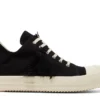 Rick Owens DRKSHDW Strobe Cotton Denim Slashed Low Black Milk