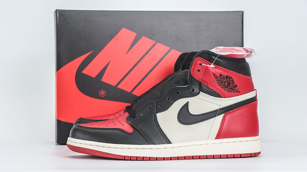 air jordan 1 bred toe quality reps 9