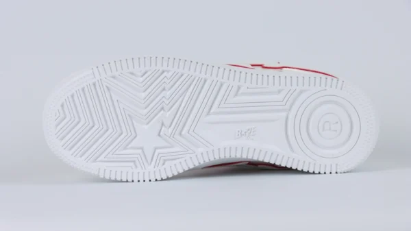 bapesta 8 m1 white red reps 5