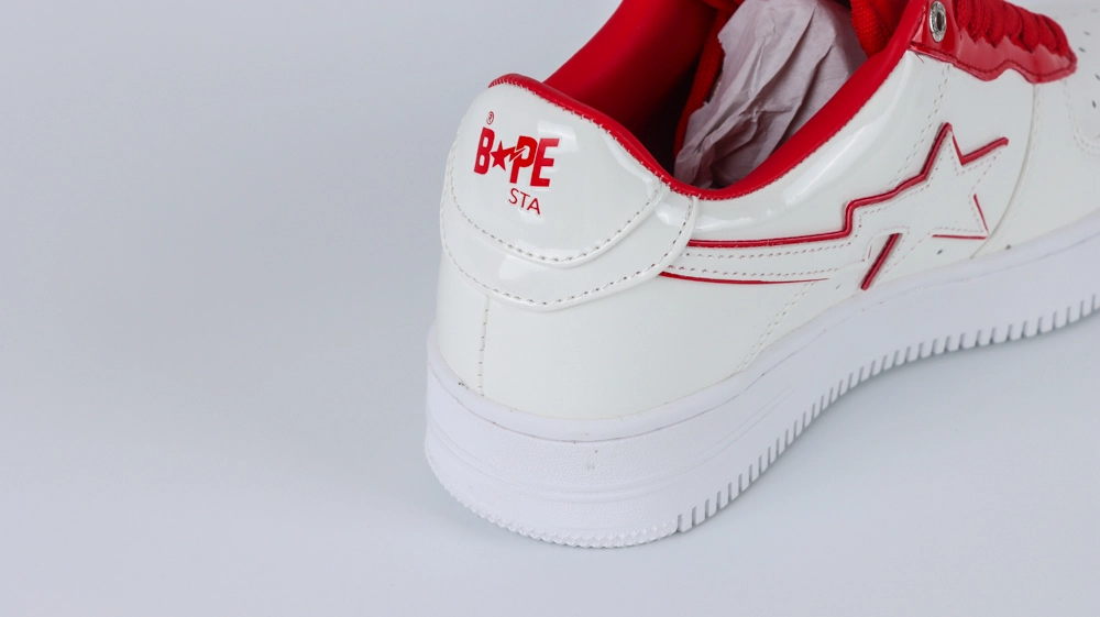 bapesta 8 m1 white red reps 6