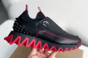 Chistian Loubouti Sharkyloub SP Spikes Sneakers Calf leather neoprene and spikes black 5