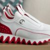 Christian Loubouti Sharkyloub SP Spikes Sneakers Calf leather neoprene and spikes white