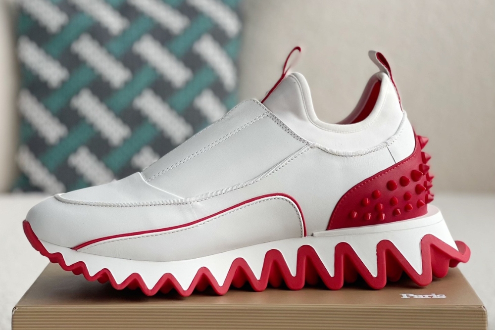 Why 1:1 Replica Sneakers Are the Future of Affordable Fashion 1 Christian Loubouti Sharkyloub SP Spikes Sneakers Calf leather neoprene and spikes white 4