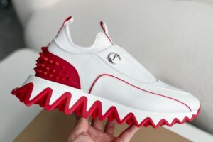 Christian Loubouti Sharkyloub SP Spikes Sneakers Calf leather neoprene and spikes white 6