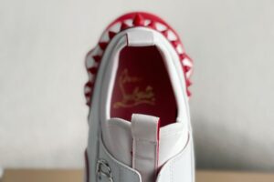 Christian Loubouti Sharkyloub SP Spikes Sneakers Calf leather neoprene and spikes white 9