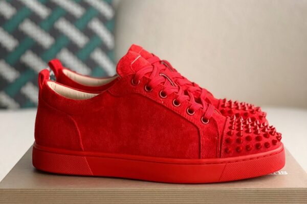 Christian Louboutin Louis Junior Spikes Flat Rougissime