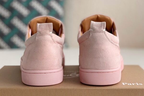 Christian Louboutin Louis Junior Spikes Suede Pink 3