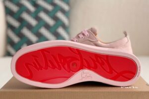 Christian Louboutin Louis Junior Spikes Suede Pink 5