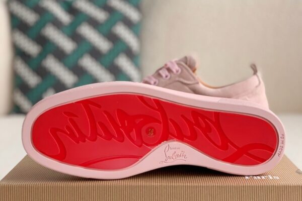 Christian Louboutin Louis Junior Spikes Suede Pink 5