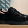 Christian Louboutin Vieira Spikes Black Suede 2