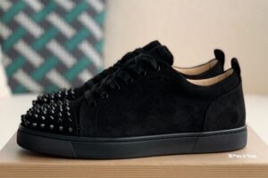 Christian Louboutin Vieira Spikes Black Suede