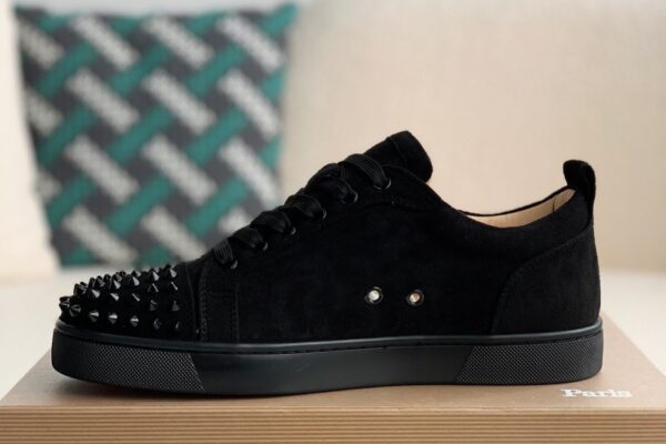 Christian Louboutin Vieira Spikes Black Suede 4