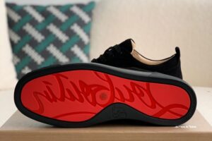 Christian Louboutin Vieira Spikes Black Suede 9